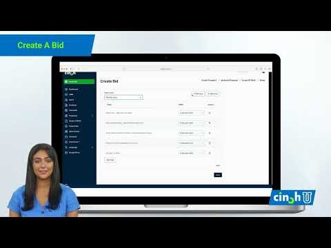 Cinch U: Create A Bid Feature