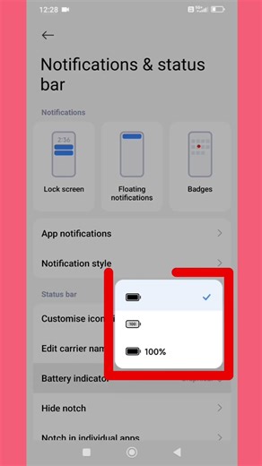 Poco m7 pro battery indicator change settings #shorts #viral #shortsviral
