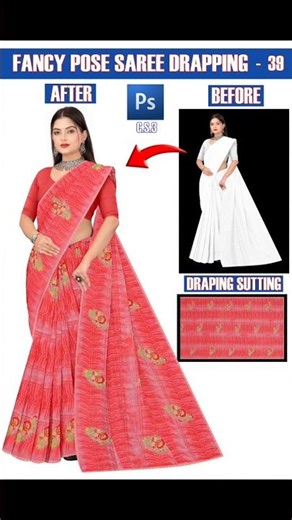 "Fancy Saree Draping Pose Editing | Before After Saree Mockup #sareedraping #mockupdesign #mockup
