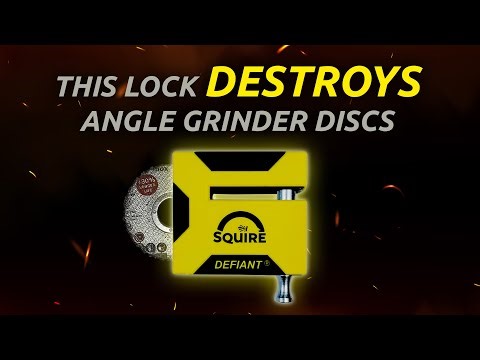 Squire Defiant - The Ultimate UK Made Anti-Angle Grinder Motorbike Lock!