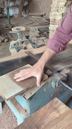 Professional Wood Planing on Thickness Planer Machine #shorts