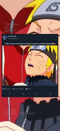 When Naruto and Sakura realise Yamato is not like Kakashi💓😩 #naruto #anime #sakura #kakashi