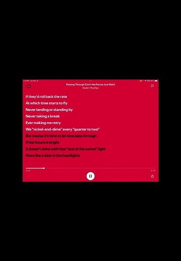 Passing Through lyrics (Can’t the Future Just Wait) | Kayden MacKay