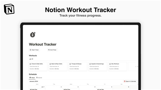 Notion Workout Tracker