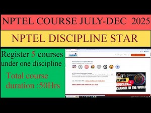 NPTEL DISCIPLINE STARS| JULY-DEC 2025 | INFOXEL