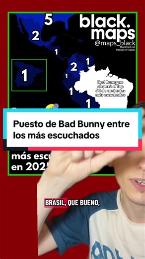 Puesto de Bad Bunny entre los más escuchados