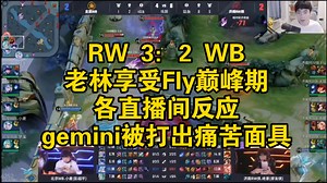 RW 3：2 WB，老林享受Fly巅峰期，gemini被打出痛苦面具，瓶子：断了WB主场胜率_游戏热门视频