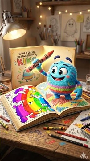 Coloring books start with simple black lines