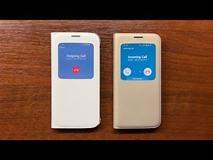 Samsung S6 Calls Samsung S7 without Opening the S-View Flip Cover Case + Callback. Android 7, 8