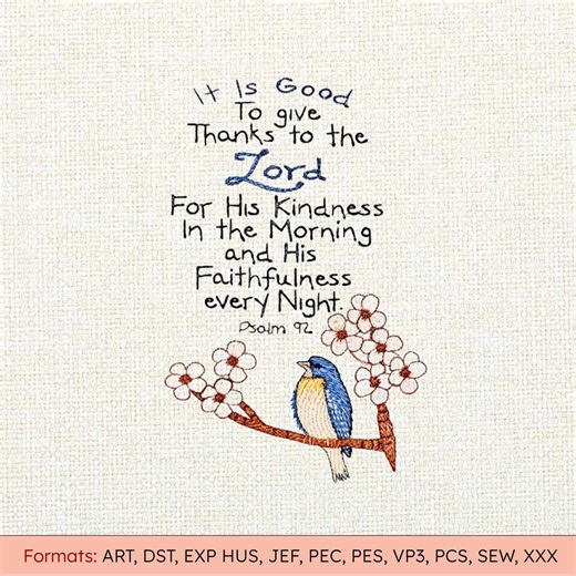 Bible Verse Embroidery Design Prayer Machine Embroidery Pattern Christian Scripture File Bird Embroidery Design Instant Download - Etsy