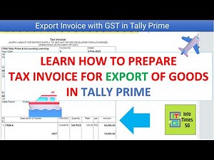 Export Invoice with GST in Tally Prime | Tax Invoice for the Export of Goods in Tally Prime