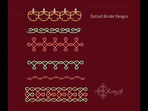Simple Border rangoli designs | Easy side border muggulu | border kolam designs | RangoliArtworks