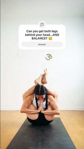 Seated Legs Behind Head Yoga Progression 🧘‍♀️ FLEXIBILITY CHALLENGE 🧘‍♀️