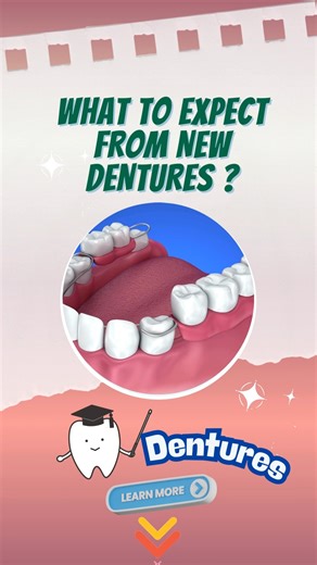 ✨ New to dentures? Here’s what to expect! ✨ Dentures are custom-made just for you, but it takes a little time to adjust. 🦷 Start with soft foods, practice speaking by reading aloud, and be patient with the process. A little discomfort at first is normal—just note the areas and share with your dentist during your next visit. #Dentures #DentalCare #OralHealth #SmileConfidently #qandmdentalgroup #全民牙科 | Q & M Dental Group