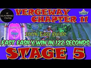 Vergeway Chapter 11 Stage 5 with Easy Guide (100% Fast Easily Win in 122 Seconds) | Lords Mobile