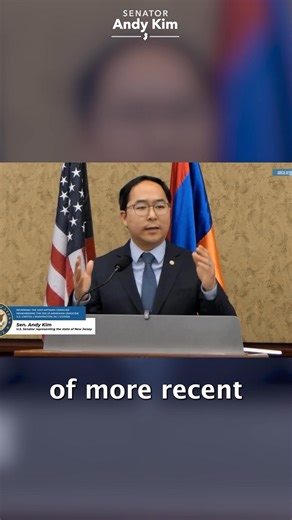 Today we remember the 1.5 million Armenians killed during the Armenian Genocide. As we honor them and the generations impacted by this atrocity 110 years ago, we must continue to act on our commitment to prevent such injustices and violence to secure peace around the world. | Senator Andy Kim