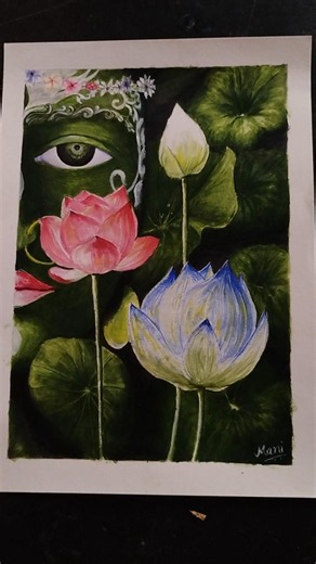 The mother of nature's metaphoric drawing 🌿🪷...This picture indicates the calmness of nature 🌿......