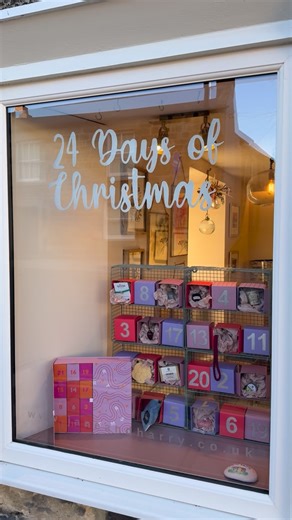 Jane & Harry on Instagram: "A little sneak peek through our shop window… ✨ Our 24 Days of Christmas Advent Calendar has landed and it is Packed with treats from your favourite small and local designers. Think skincare, candles, wax melts, soaps, purses, hair bobbles, keyrings, Salt & Co, Elizabeth Scarlett and so much more. It’s the gift that keeps on giving (literally). Pop by to see our giant advent calendar in the window, or grab yours before they’re gone! #JaneAndHarry #AdventCalendar #Small