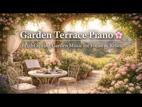 Relaxing Garden Piano 🌸 Warm Countryside Music for Study & Work