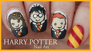 Harry Potter nail art! Check out Nailed It NZ on YouTube for more: youtube.com/naileditnz. | Nailed it NZ