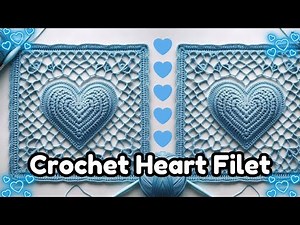 How to Crochet a Beautiful Filet Heart Pattern | Step-by-Step Guide #crochet #heart #howto