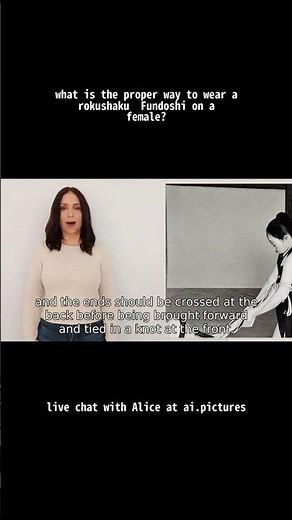 what is the proper way to wear a rokushaku Fundoshi on a female?