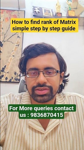 How to find Rank of a Matrix | Simple step by step guide #Matrix #Algebra #MathsShorts #IITJAM