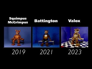FNAF VHS Side-by-Side: Video Manual - Squimpus McGrimpus ('19)/Battington ('21)/Valox ('23)