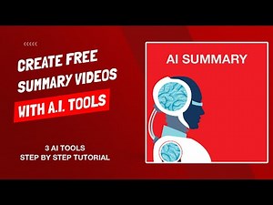 Create Youtube Summary Videos Of ANY Video For FREE (With Narrated AND Stock Video) - 3 AI Tools