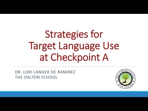 Strategies for Target Language Use at Checkpoint A