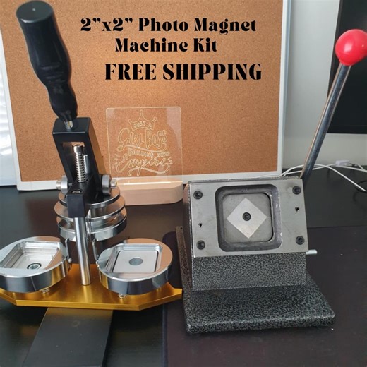 50x50mm (2"x2") Magnet Machine Kit | Fridge Magnet Maker | Complete Set Photo Magnet Kit With Cutter and 100 Pcs. Materials | Magnet Refills - Etsy Australia