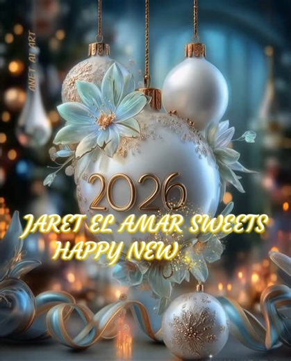 From all of us at Jaret El Amar Sweets, we send beautiful wishes to our valued customers, friends, and family. Your support means everything to us—may your lives always be as sweet as our treats. 🌸🍰#happynewyear #everyone | Jaret El Amar - Sweets by Marwa