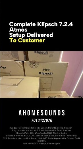 Klipsch 7.1.2 Dolby Atmos Home Theater Setup | R-800F | RP-504 II | Onkyo RZ50 | AHOMESOUNDS