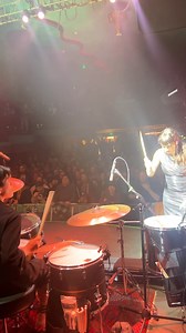 Me and Marian getting stuck into the toms in Denver last night. The Granada Theater in Lawrence KS tonight! | Lauren Mayberry