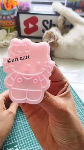 Making hello kitty from clay #shorts #kidsactivities