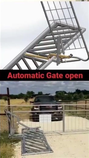 How an Automatic Gate Works Without Electricity! ⚡ (3D vs. Real) #shorts
