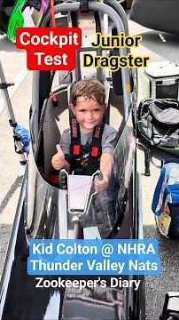 Cool Ride NHRA Drag Racing Junior Dragster cockpit test Thunder Valley Nationals Kid Colton 1st Time