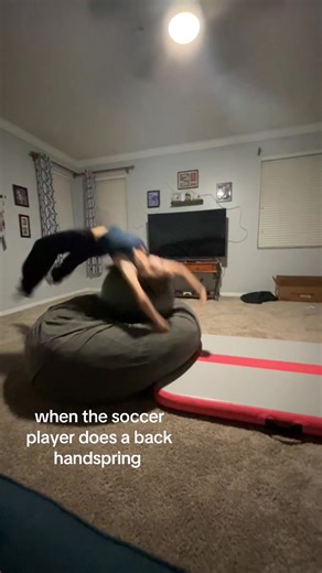 i’m a tumbler now #backhandspring #fyp #soccer | Back Handspring