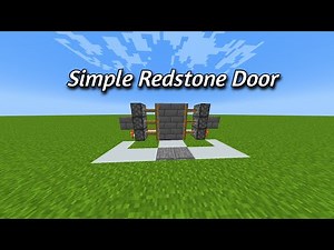 Minecraft: Simple Redstone Door Tutorial