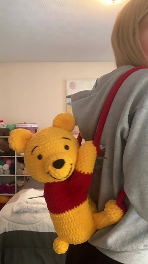 Winnie the Pooh backpack pattern now up on etsy 🥰🥰 #crochet #disney #winniethepooh