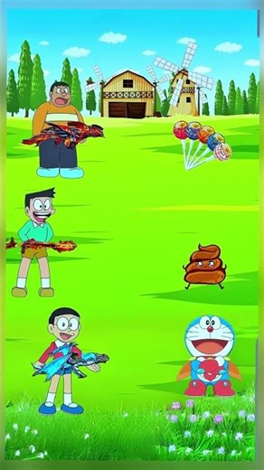 người bạn nào bắn bóng doraemon ra được bánh kem ngon nhất #nobitashizuka #games #doreamongame