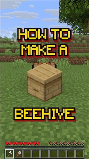 Minecraft: How to make a Beehive | Recipe 167