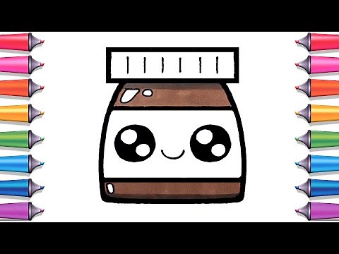 How to draw a cute chocolate spread step by step - SUPER EASY