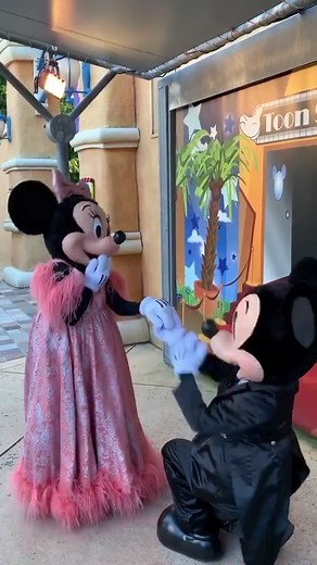 Adorable Minnie Mouse and Mickey Mouse Dance at Disneyland Paris