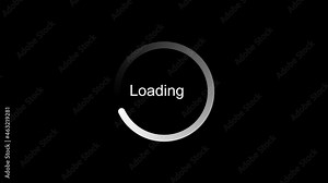 Circle Loading icon loop animation with alpha channel or transparent background perfect for video