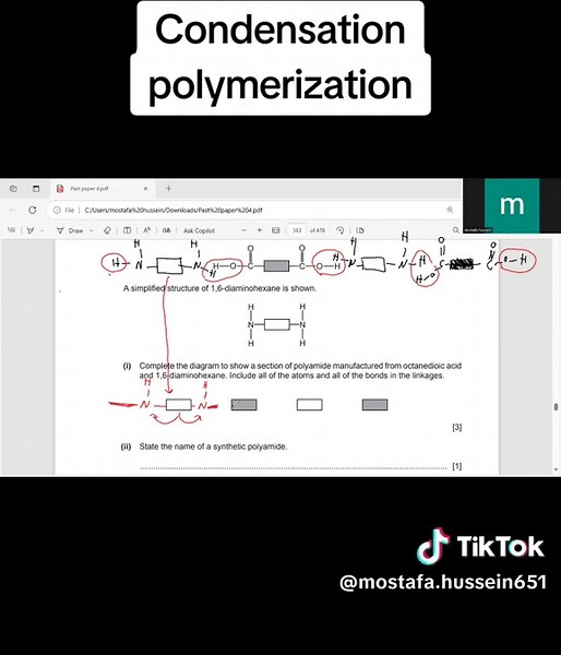 ‏Condensation polymerization #fyp #igcse_student #igcse #igcseegypt