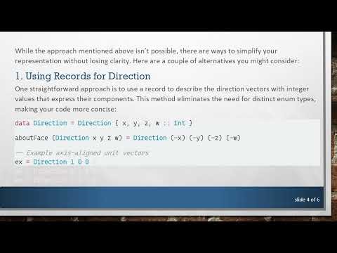 Simplifying Direction Representation in Haskell with Enum Fields