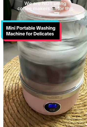 After that viral underwear coffee situation… I needed something that was actually designed for delicates. This mini portable washing machine is made for small garments like underwear and socks. Perfect for travel, gym bags, dorm rooms, RV life, or when you just need to wash ONE thing. ⚠️ Disclaimer: For light garments and delicates only. Follow manufacturer instructions. Always test before full use. Results vary based on proper operation. All opinions are my own. Tap the cart if this makes your 