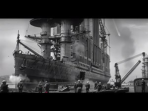 Synthsaga SciFi: 1940s retro Harbor DieselPunk Giant Vessels , - ,parallel dimension