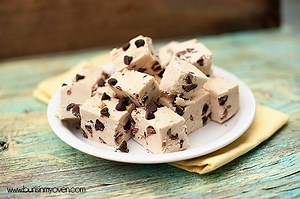 Cookie Dough Fudge!! RECIPE: https://www.bunsinmyoven.com/2013/02/12/chocolate-chip-cookie-dough-fudge/ | Buns In My Oven
